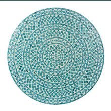 Load image into Gallery viewer, DIAMOND PEARL BLUE ROUND COFFEE TABLE BLUE