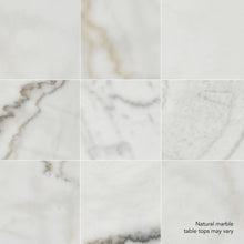 Load image into Gallery viewer, Set of 2 Real White Marble with Gold Frame Coffee Table