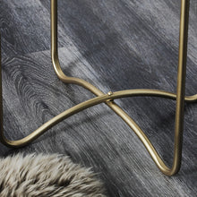 Load image into Gallery viewer, 43cm Round Glass Abstract Blue Side Table