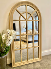 Load image into Gallery viewer, Window Style Hampton Wood Mirror Antique Taupe 70x130 - SML
