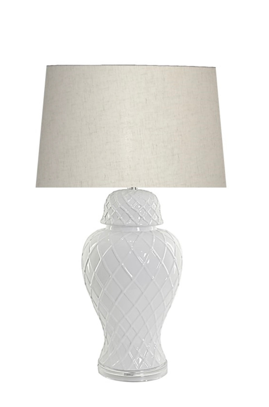 Hampton White Table Lamp and Shade