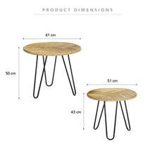 Load image into Gallery viewer, Set of 2 Rattan Side Tables