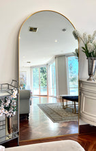 Load image into Gallery viewer, Gold Arch Metal Mirror Full Length 100 x 200 cm