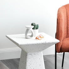 Load image into Gallery viewer, Terazo with Black Sparkling Stool Side Table