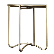 Load image into Gallery viewer, 43cm Round Glass Abstract Blue Side Table