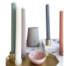 Load image into Gallery viewer, Pink Decorative Pillar Candle Sets of 2