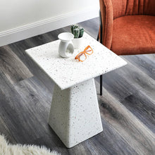 Load image into Gallery viewer, Terazo with Black Sparkling Stool Side Table