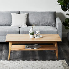 Load image into Gallery viewer, 120cm Rectangle Oak Coffee Table