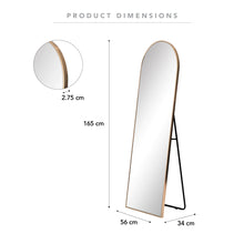Load image into Gallery viewer, Arched Standing Full Length Metal Mirror Gold 170 cm