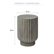 Load image into Gallery viewer, Concrete Stool Light Grey Side Table