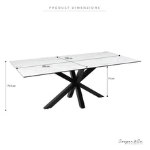 Load image into Gallery viewer, Kalista Porcelain Dining Table Stone White 200 cm