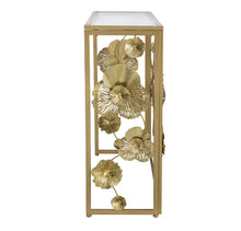Load image into Gallery viewer, Floral Mirrorred Console Table
