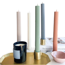 Load image into Gallery viewer, White Decorative Pillar Candle Sets of 2