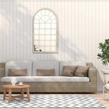 Load image into Gallery viewer, Isabella Arch Antique White Window Hamptons Iron Indoor Outdoor Mirror - SML