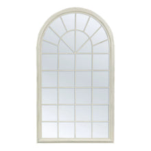 Load image into Gallery viewer, Isabella Arch Antique White Window Hamptons Iron Indoor Outdoor Mirror - SML