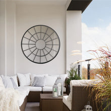 Load image into Gallery viewer, Sunny Round/Circle Iron Indoor Outdoor Window Mirror Black- SML