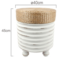 Load image into Gallery viewer, Country Stool White Natural
