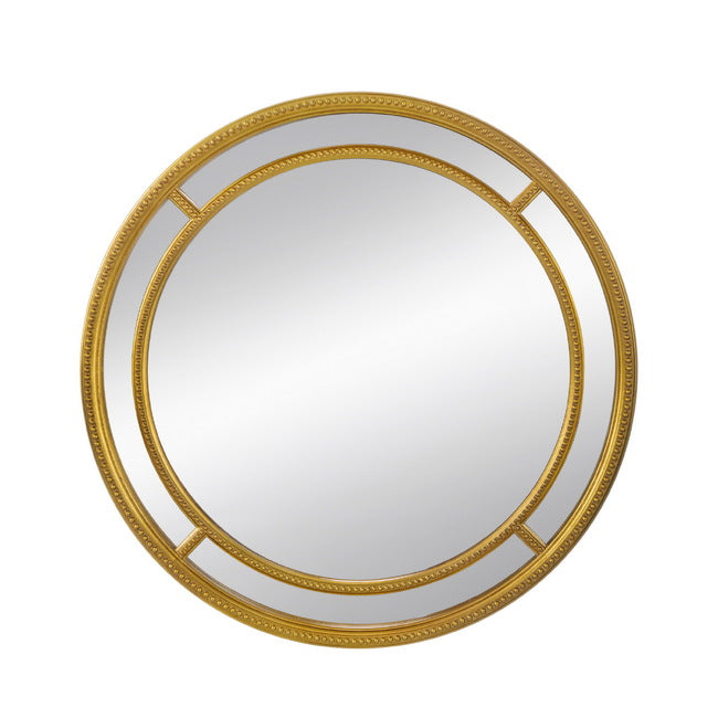 Beaded Round/Circle Gold Mirror 90 cm - SML