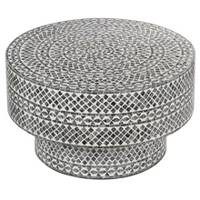 Load image into Gallery viewer, Pearl Round Black and White Coffee Table
