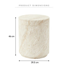 Load image into Gallery viewer, Travertine Round Side Table
