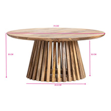 Load image into Gallery viewer, Kelly Natural Wooden Round Coffee Table 75 cm
