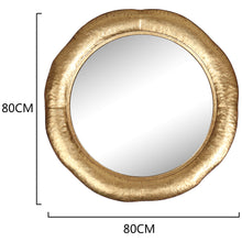 Load image into Gallery viewer, Selaina Gold Round Mirror 80 cm - SML
