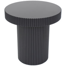 Load image into Gallery viewer, Ribbed Black Modern Round Side Table
