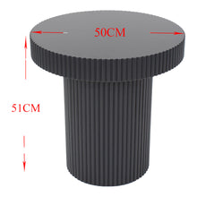 Load image into Gallery viewer, Ribbed Black Modern Round Side Table
