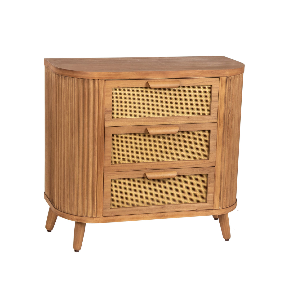 Vanessa Natural Wooden 3 Drawer Cabinet- CSHWH – Silsan Decor