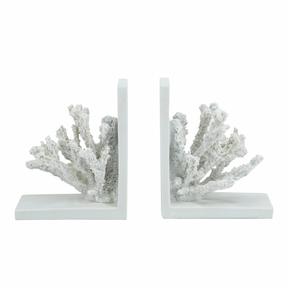 Hamptons White Coral Bookend - Decorative