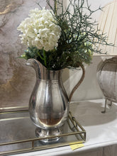 Load image into Gallery viewer, Aluminium Silver Decorative Jug/Vase with Rattan Handle
