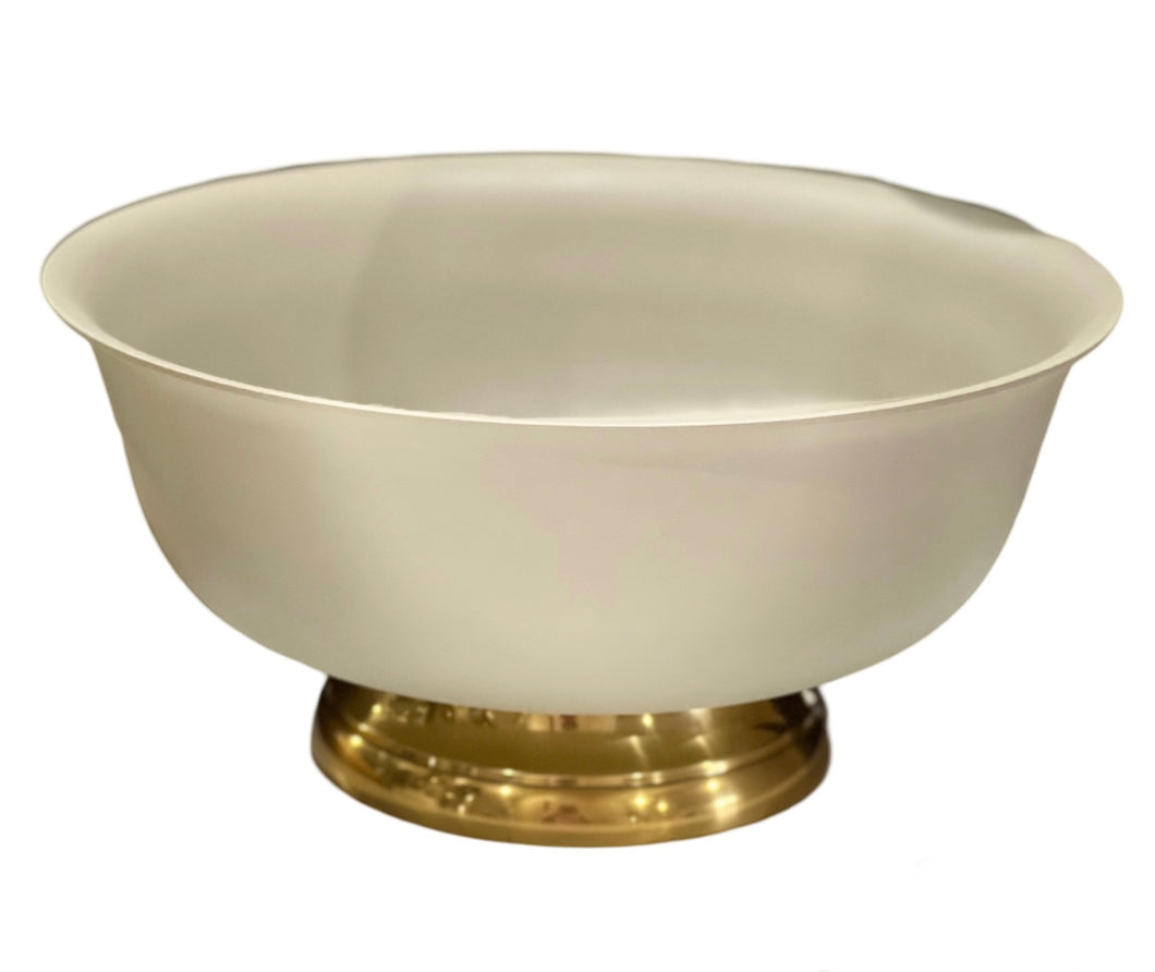 TNK Coated Bowl Gold Base Beige 33 cm