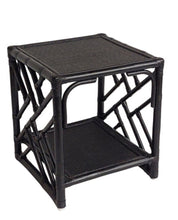 Load image into Gallery viewer, Lombok Black Rattan Side Table

