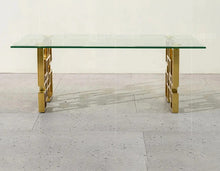 Load image into Gallery viewer, Elsa Clear Glass Gold Frame Coffee Table
