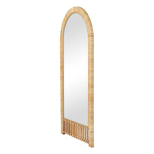 Load image into Gallery viewer, Ariel Woven 180cm Arch Mirror Natural
