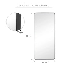 Load image into Gallery viewer, Luna 180cm Rectangle Front Illuminated Mirror Black
