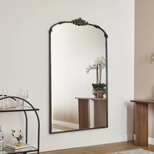 Load image into Gallery viewer, Abbey XL 180cm French Baroque Full Length Arch Mirror Black
