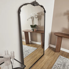 Load image into Gallery viewer, Abbey XL 180cm French Baroque Full Length Arch Mirror Black
