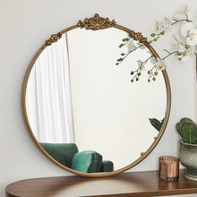Load image into Gallery viewer, Abbey 80cm French Baroque Round Mirror Gold - SML
