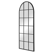 Load image into Gallery viewer, Sophia 180cm Windows Metal Arch Full Length Mirror Black
