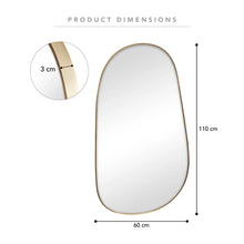 Load image into Gallery viewer, Sage 110cm Organic Mirror Gold
