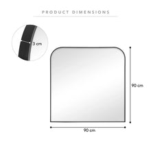 Load image into Gallery viewer, Ivy 90cm Rounded Mirror Black

