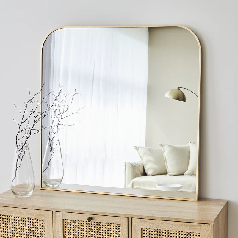 Ivy 90cm Rounded Mirror Gold