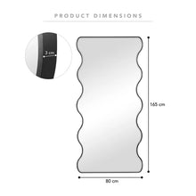 Load image into Gallery viewer, Wavy 165cm Full Length Mirror Black
