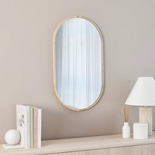 Load image into Gallery viewer, Oakleigh 70cm Oval Solid Oak Mirror Natural

