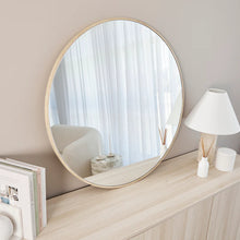 Load image into Gallery viewer, Oakleigh 80cm Round Solid Oak Mirror Natural - SML
