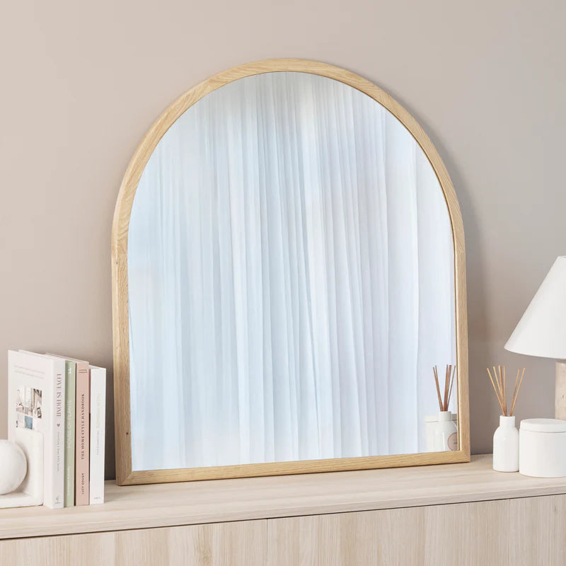 Oakleigh 85cm Arch Solid Oak Mirror Natural - SML