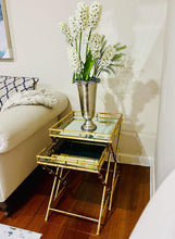 Load image into Gallery viewer, Nested Gold Mirror Side Table
