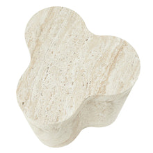 Load image into Gallery viewer, Travertine Leaf Side Table
