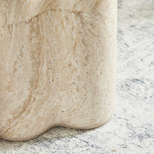 Load image into Gallery viewer, Travertine Leaf Side Table
